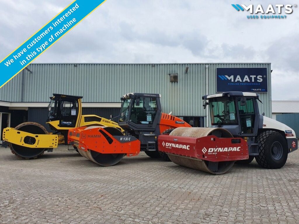 Looking for medium single drum rollers HAMM AMMANN DYNAPAC BOMAG Maats Used Equipment